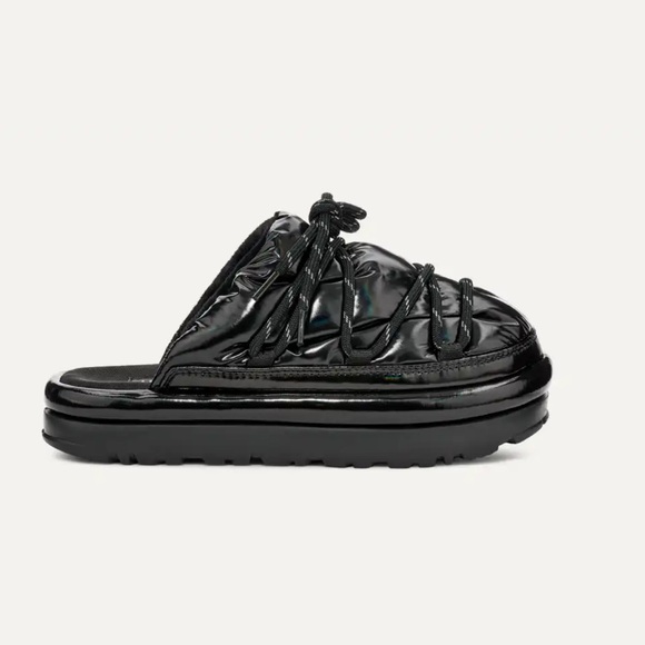 NWOB Ugg SZ 7 black/white Hi Shine Spaceslider. SEE MANUFACTURER’S DESCRIPTION - Picture 11 of 11